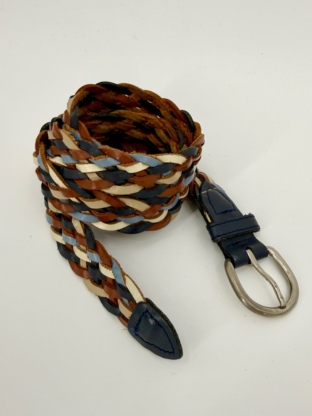 Braided Leather Belt | Multicolor | XXL